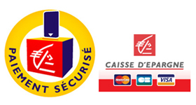 Paiement par carte bancaire sécurisé via le site de notre partenaire la Caisse d'Epargne